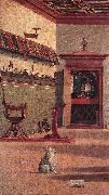 CARPACCIO, Vittore Vision of St Augustin (detail) fdg oil painting on canvas